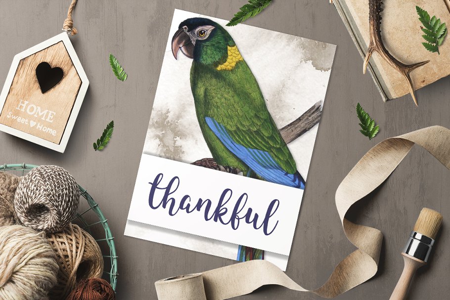 Thankful card preview.