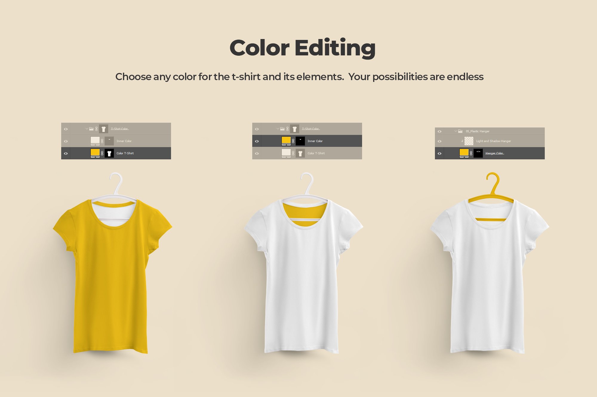 You can edit t-shirt color in your way.