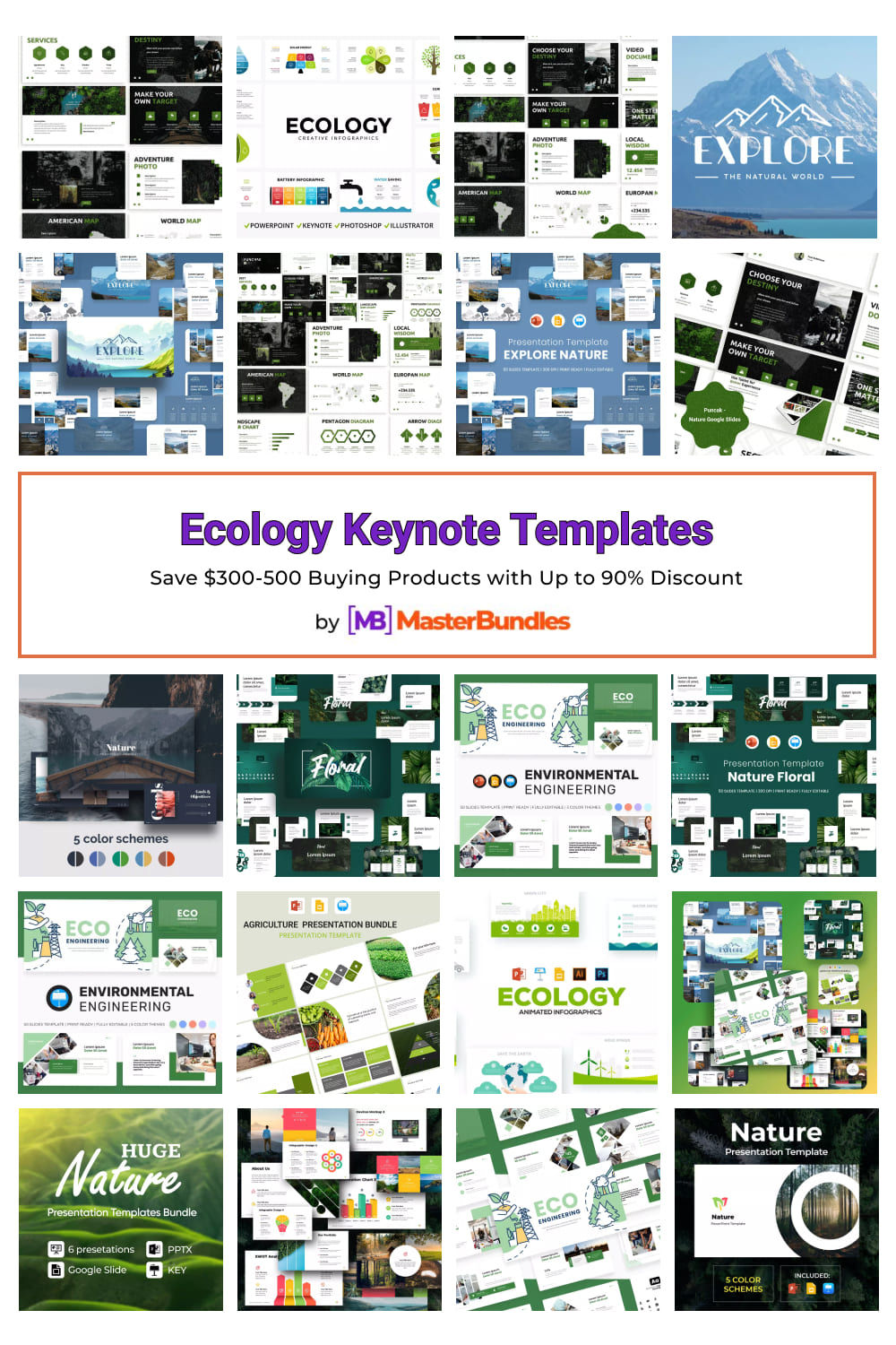 Ecology Keynote Templates Pinterest image.