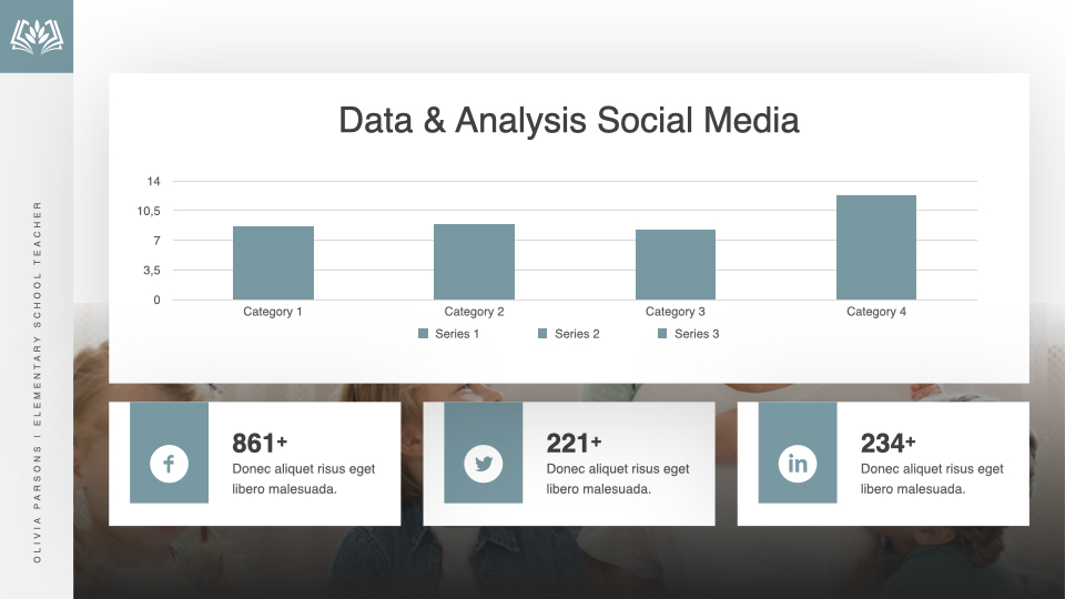 Slide for data and analysis social media.