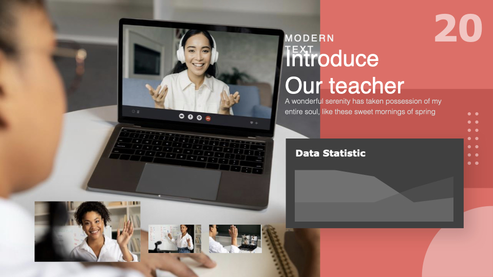 English Teacher Presentation Template - laptop.