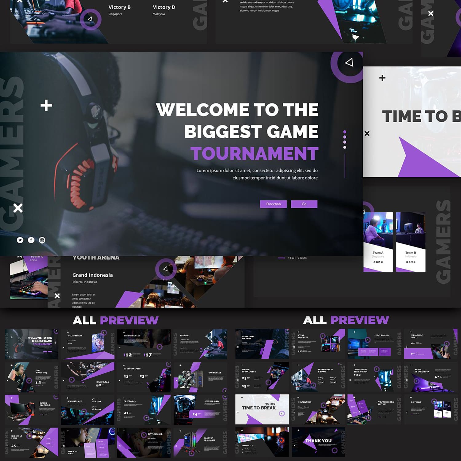 Esport Gaming Powerpoint Template.