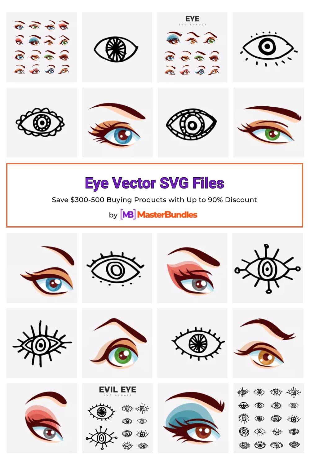 Eye Vector SVG Files Pinterest Image.