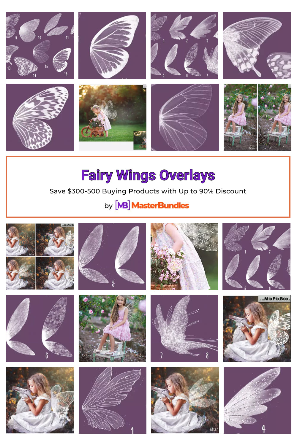 Fairy Wings Overlays Pinterest image.