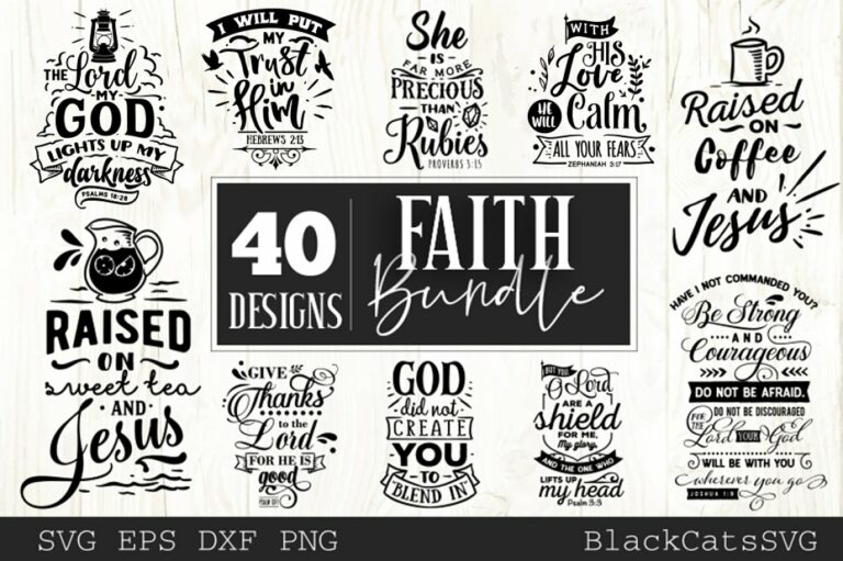 Faith SVG Bundle 40 Designs – MasterBundles