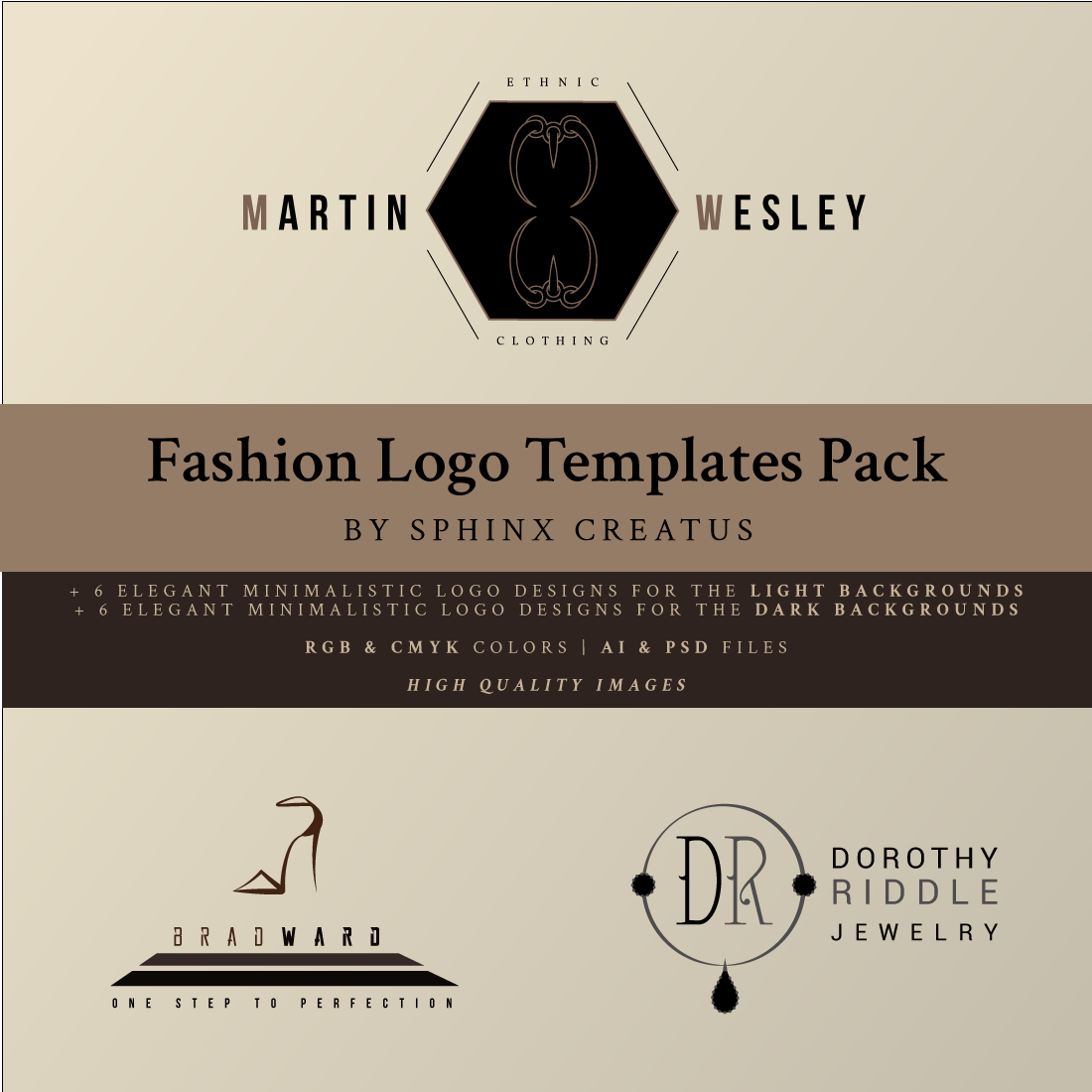 Fashion Logo Templates Pack cover image.
