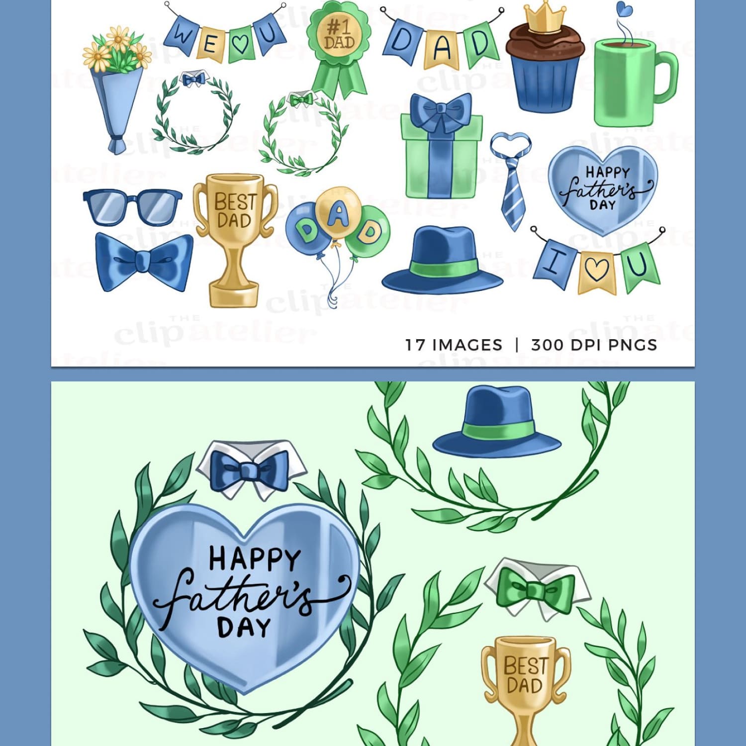 Father's Day Clipart created by TheClipAtelier.