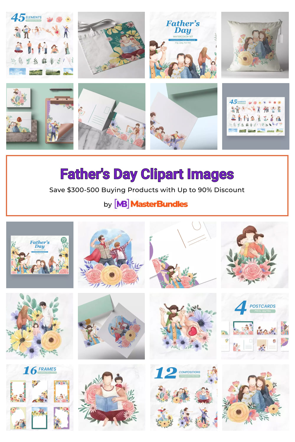 Father's Day Clipart Images Pinterest image.