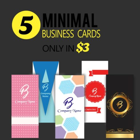 5 Minimal Business Cards cover image.
