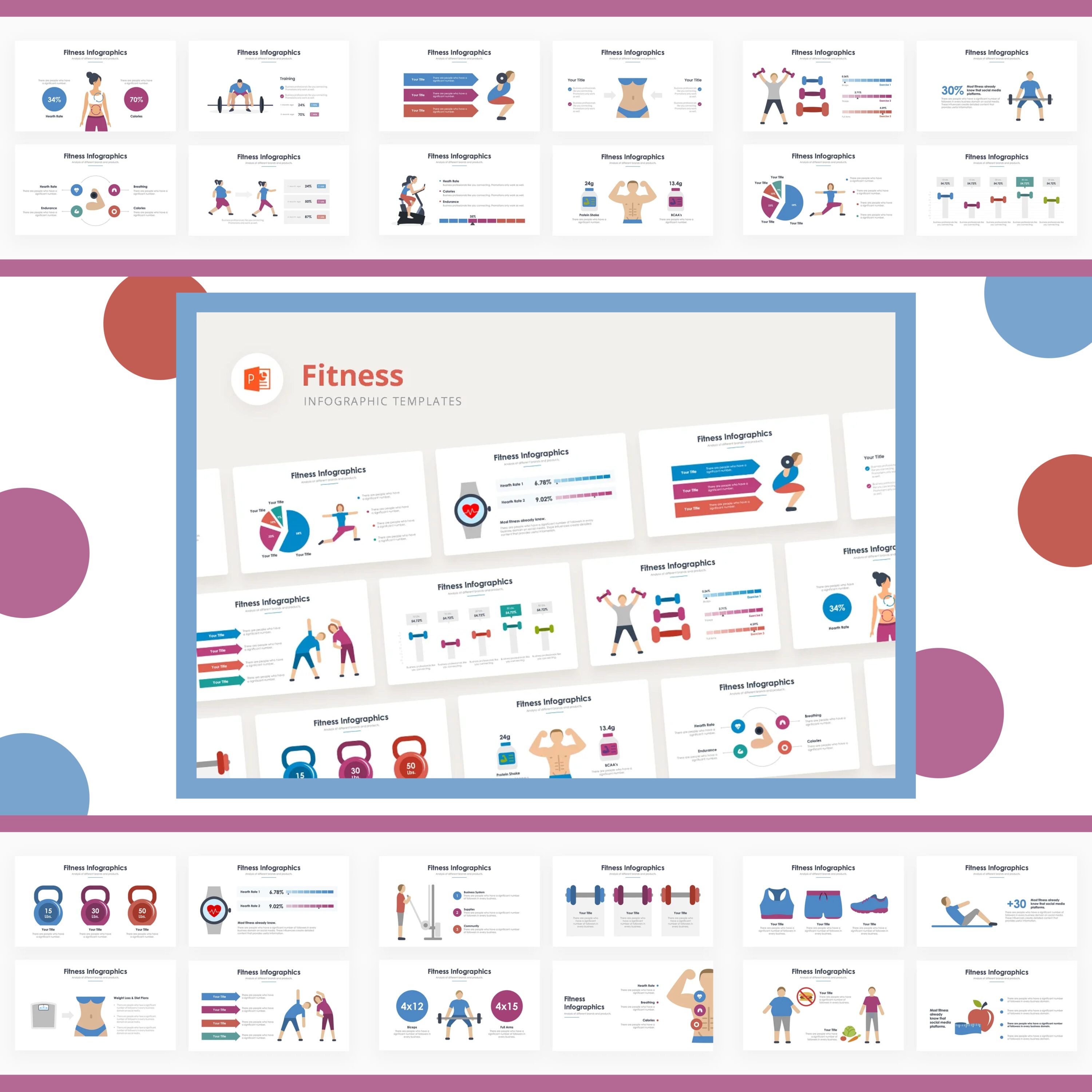 Fitness Infographics - PowerPoint cover.