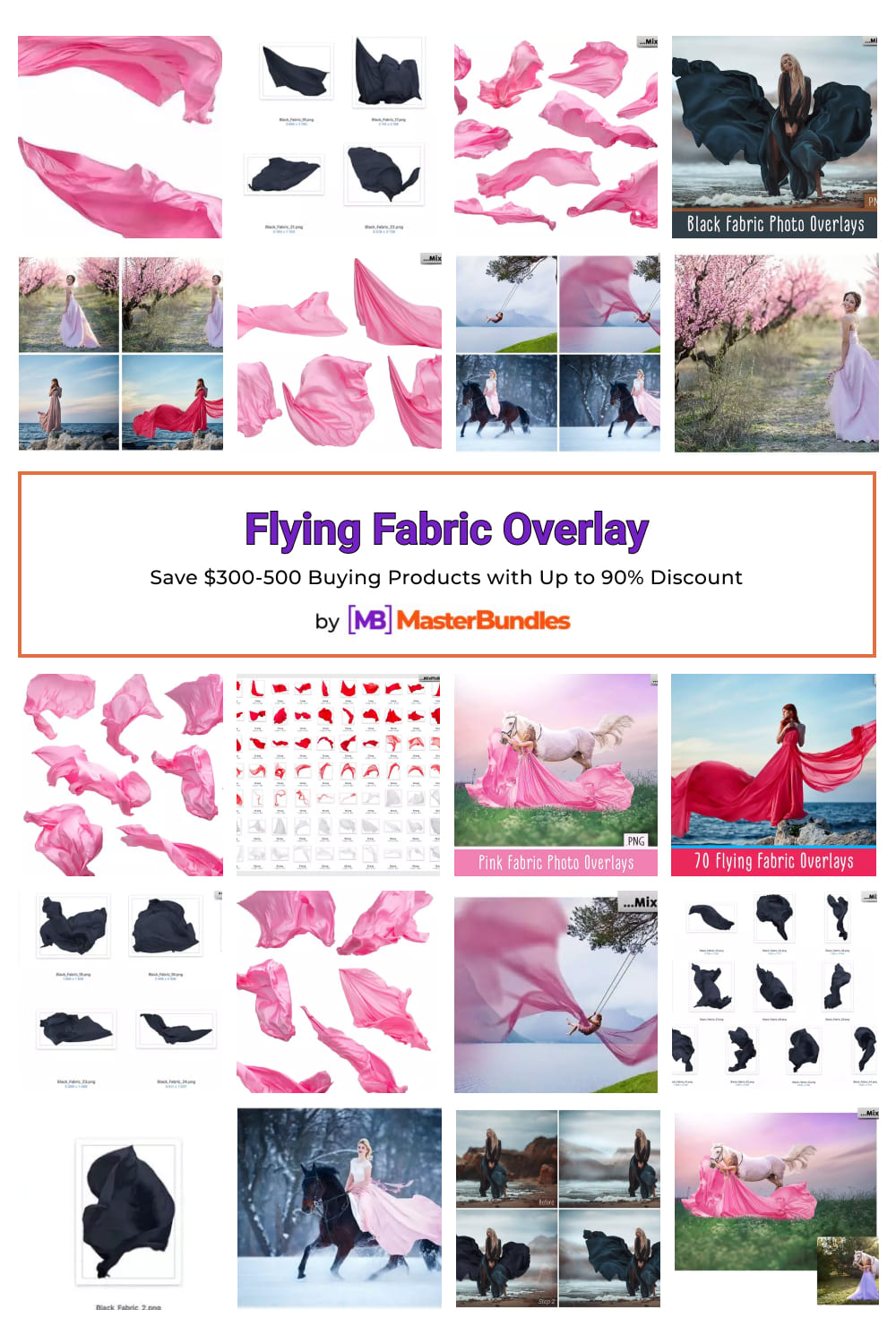 Flying Fabric Overlay Pinterest image.