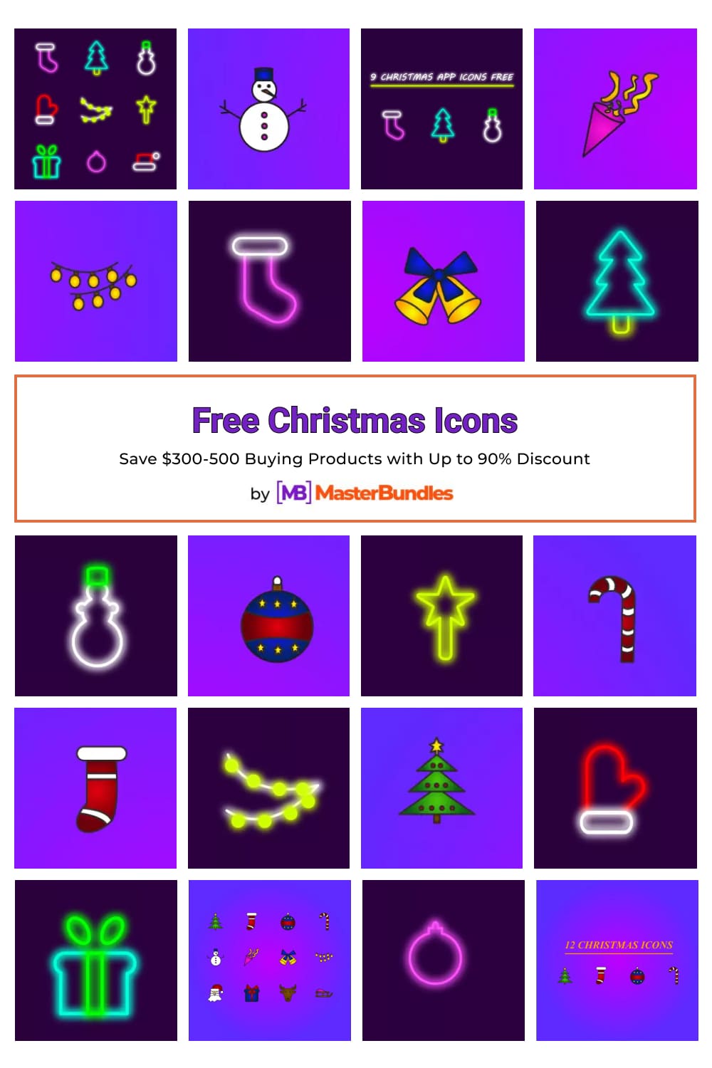 Free Christmas Icons Pinterest image.