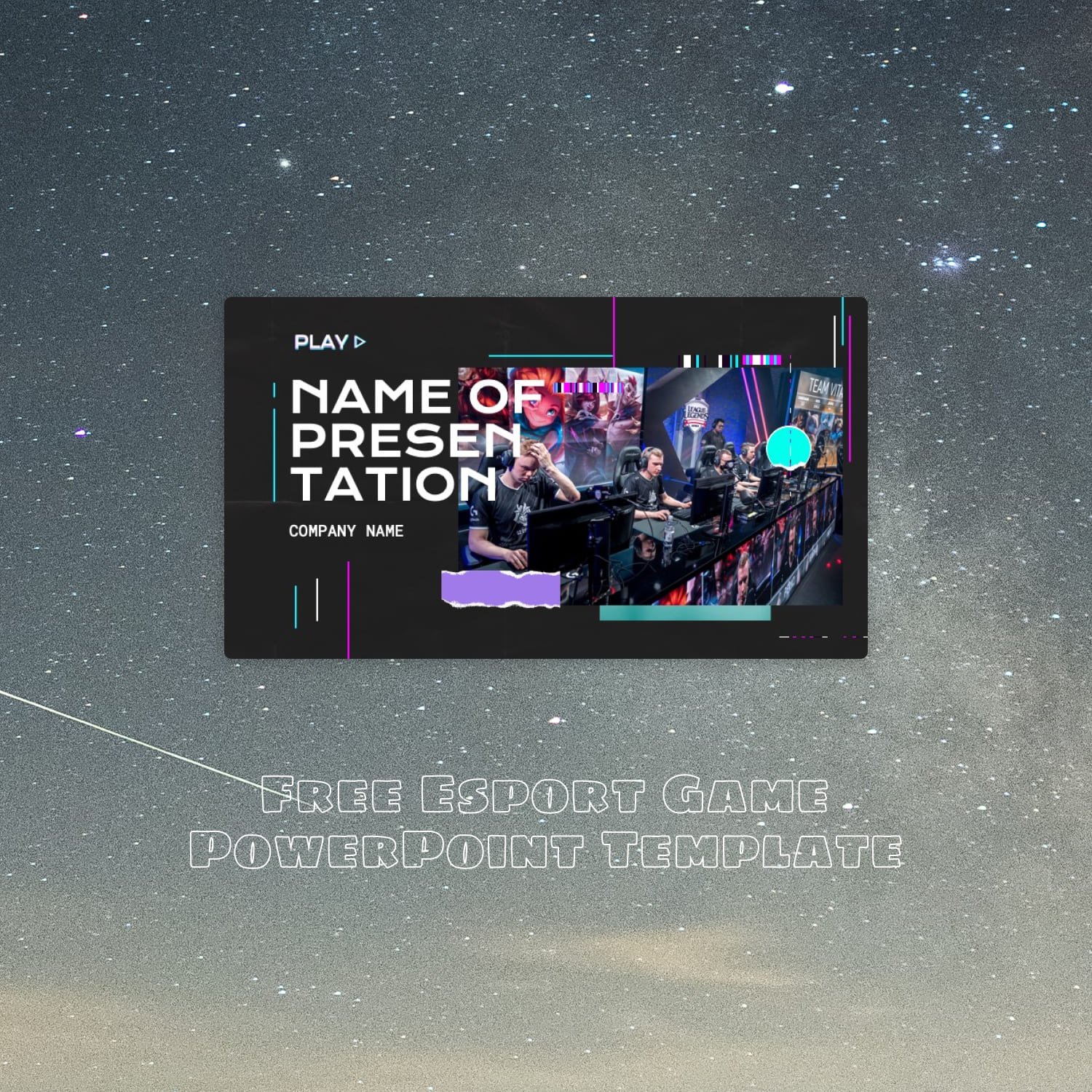 Free esport game powerpoint template - main image preview.