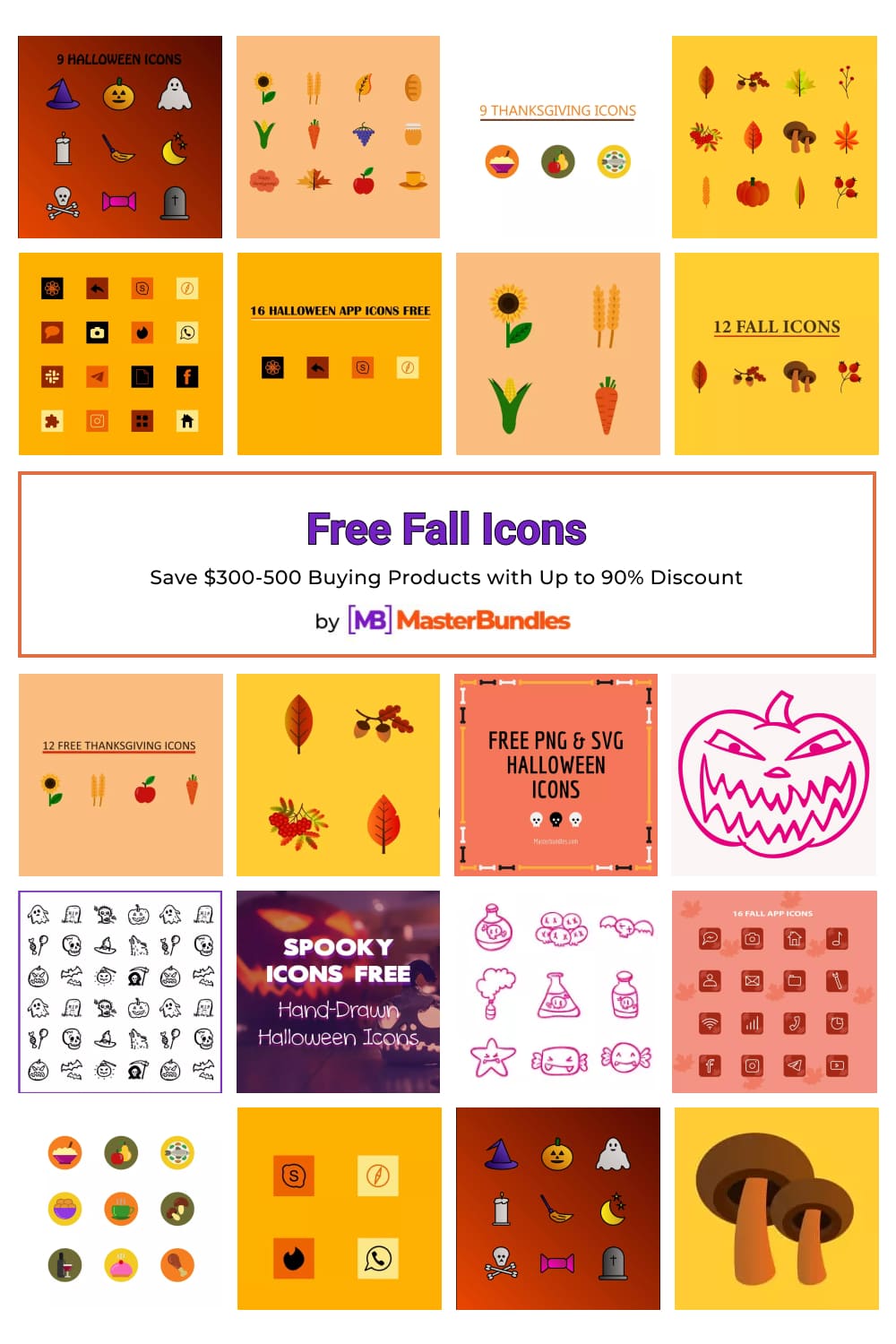 Free Fall Icons Pinterest image.