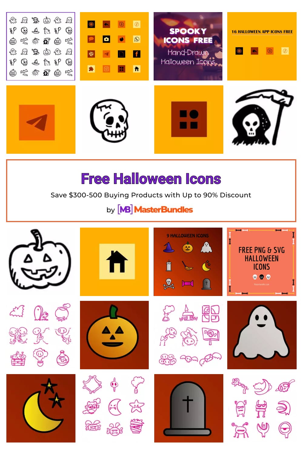 Free Halloween Icons Pinterest image.