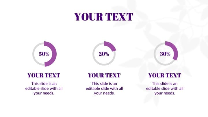 Slide with purple infographics.