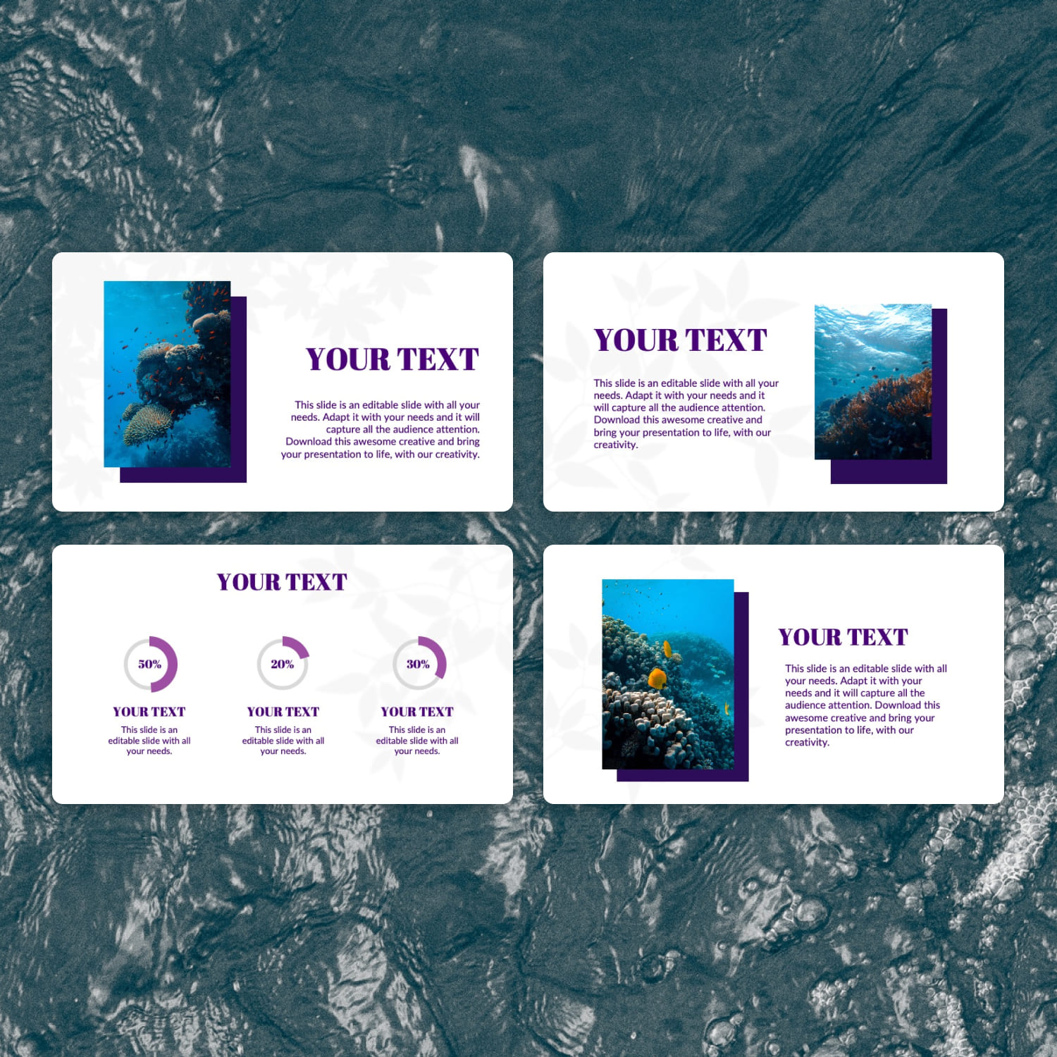 Free ocean powerpoint template created by MasterbundlesFreebies.