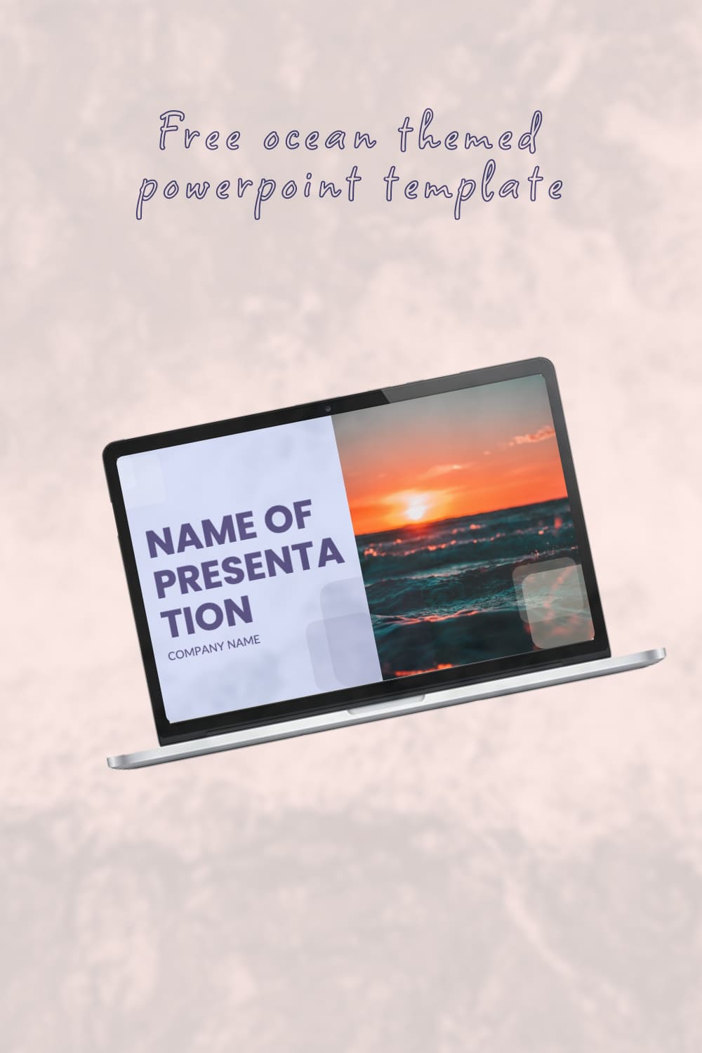 Free powerpoint ocean theme - pinterest image preview.