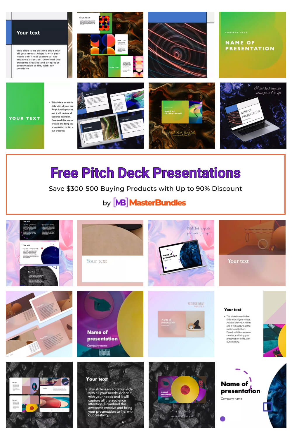 free pitch deck presentations pinterest image.
