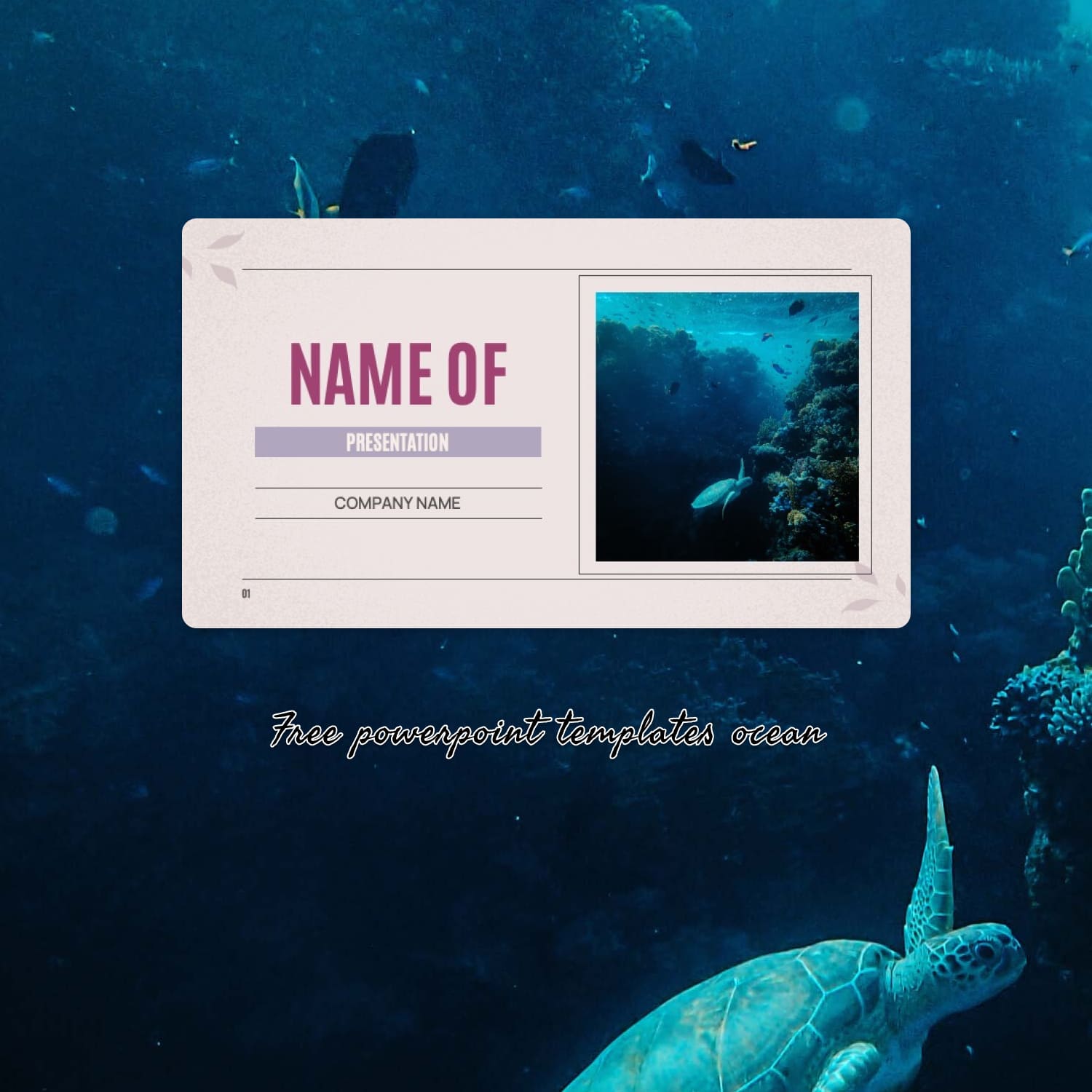 Free powerpoint templates ocean - main image preview.