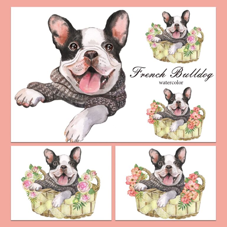 French Bulldog Watercolor Dog Clipart. Watercolor Pet – MasterBundles