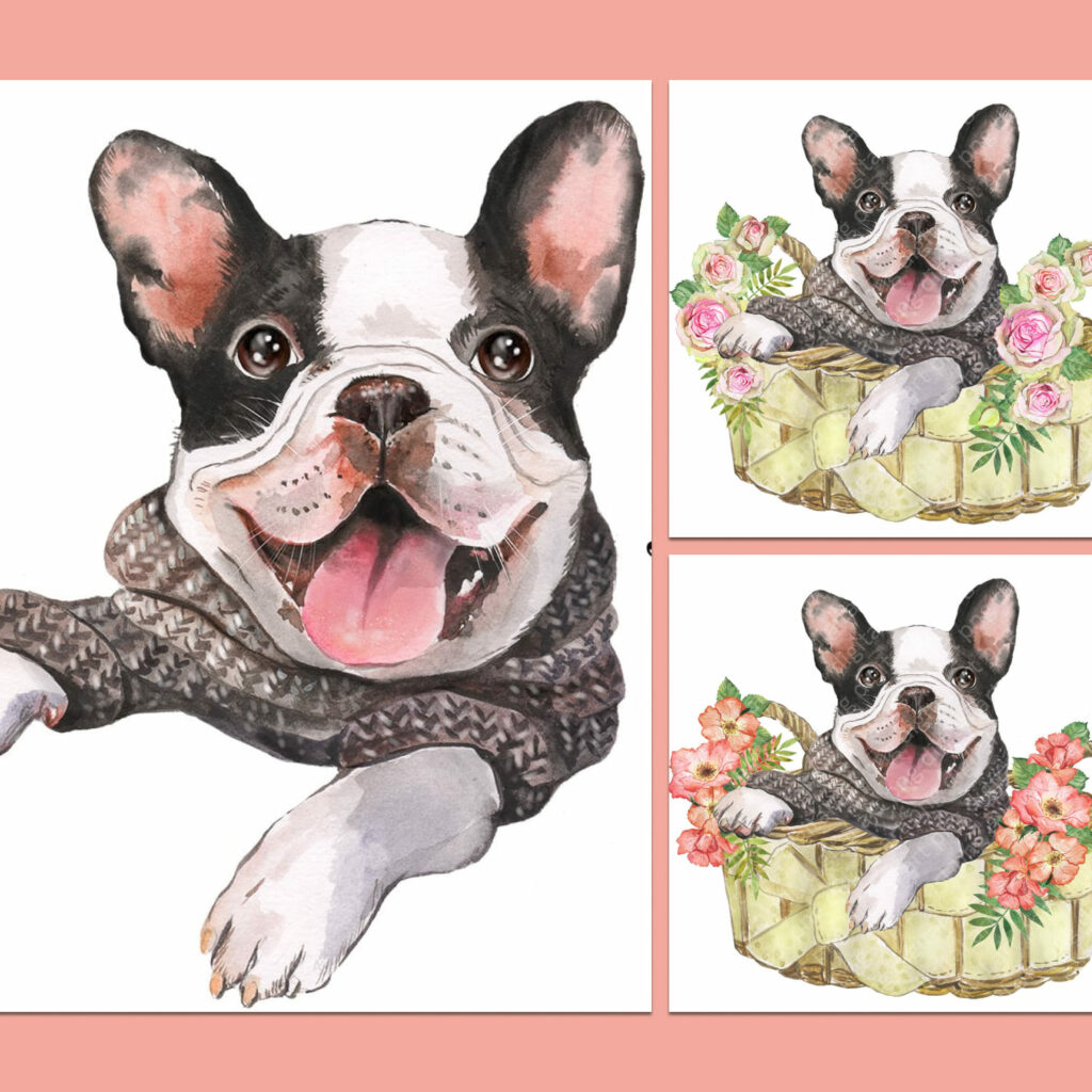 French Bulldog Watercolor Dog Clipart. Watercolor Pet – MasterBundles