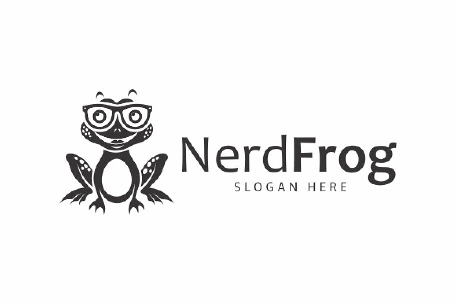 Frog logo preview on light background.