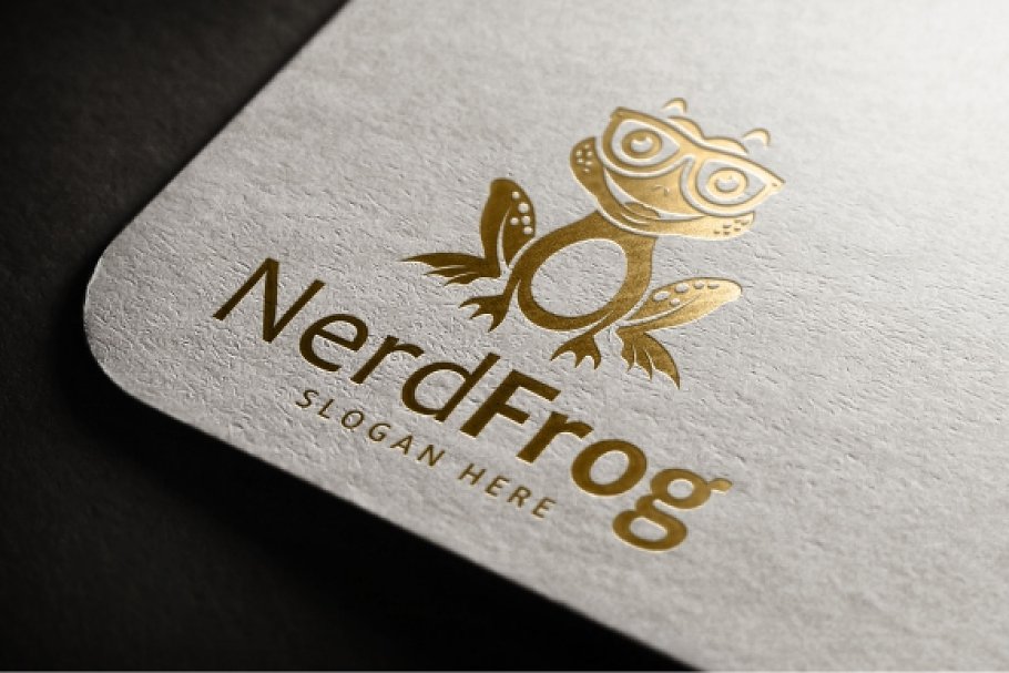 Gold frog logo preview.