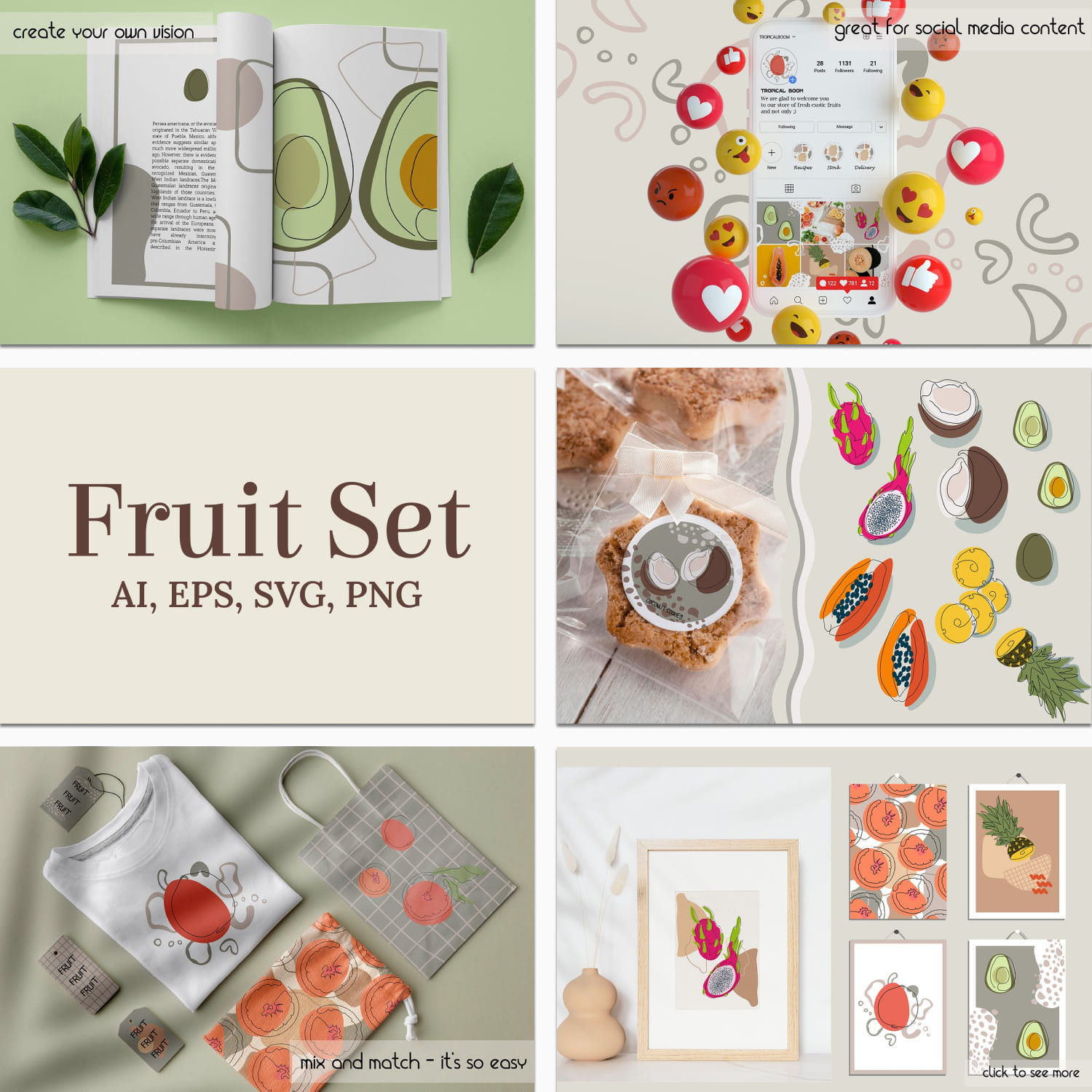 Fruit set - main image preview.