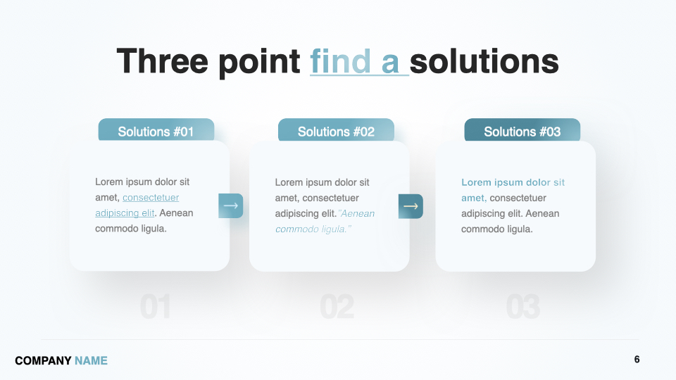 Slide for finding solutions.