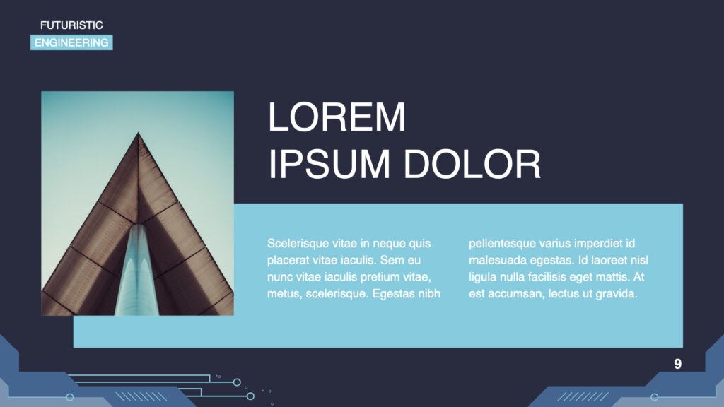 Futuristic Engineering Presentation Template – MasterBundles