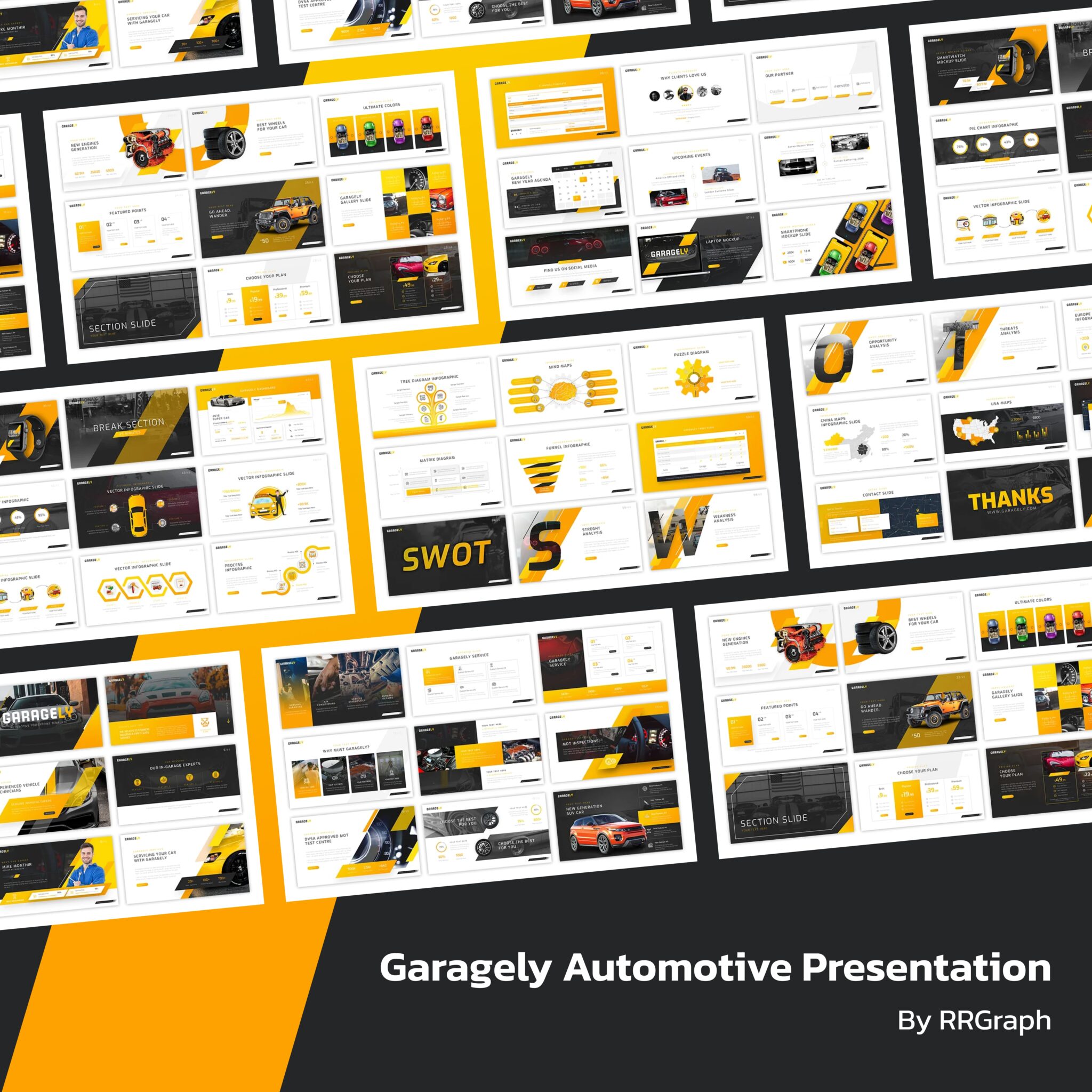 Garagely Automotive Presentation: 22 Slides – MasterBundles