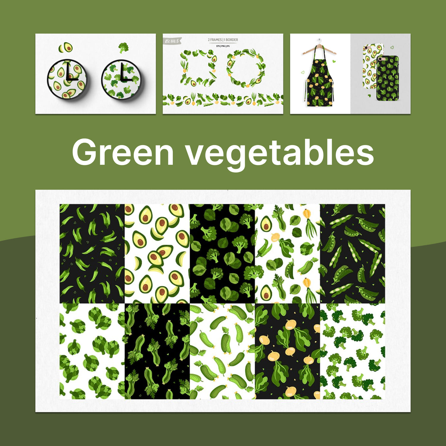 Green vegetables. vegetarian food - main image preview.