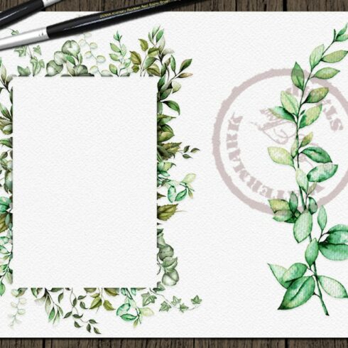 Greenery III Watercolor Illustration | Master Bundles