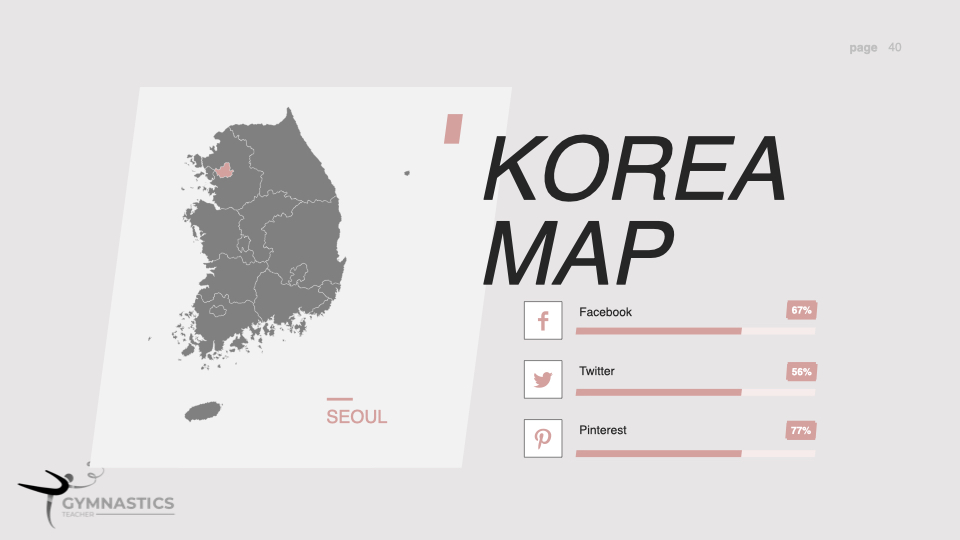 Small grey Korea map.