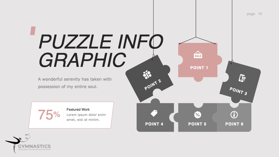 Two colored puzzle info graphic.