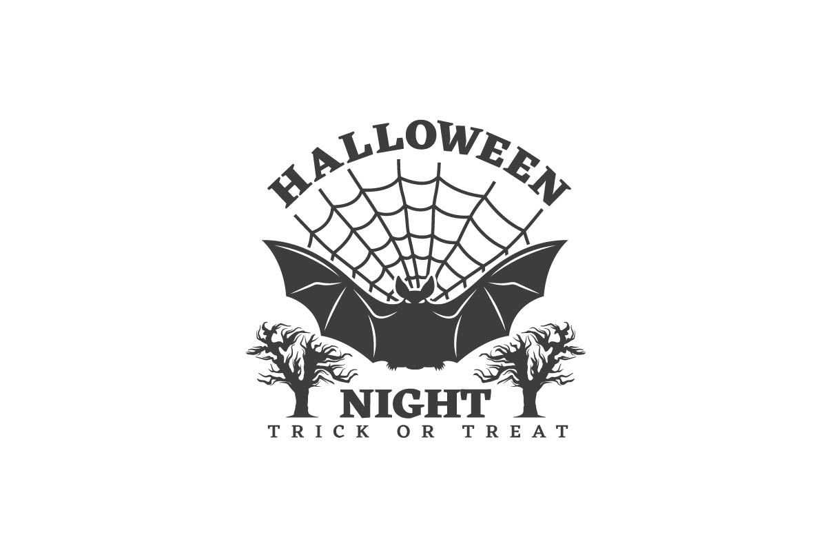9 Spooky Black & White Halloween Monograms