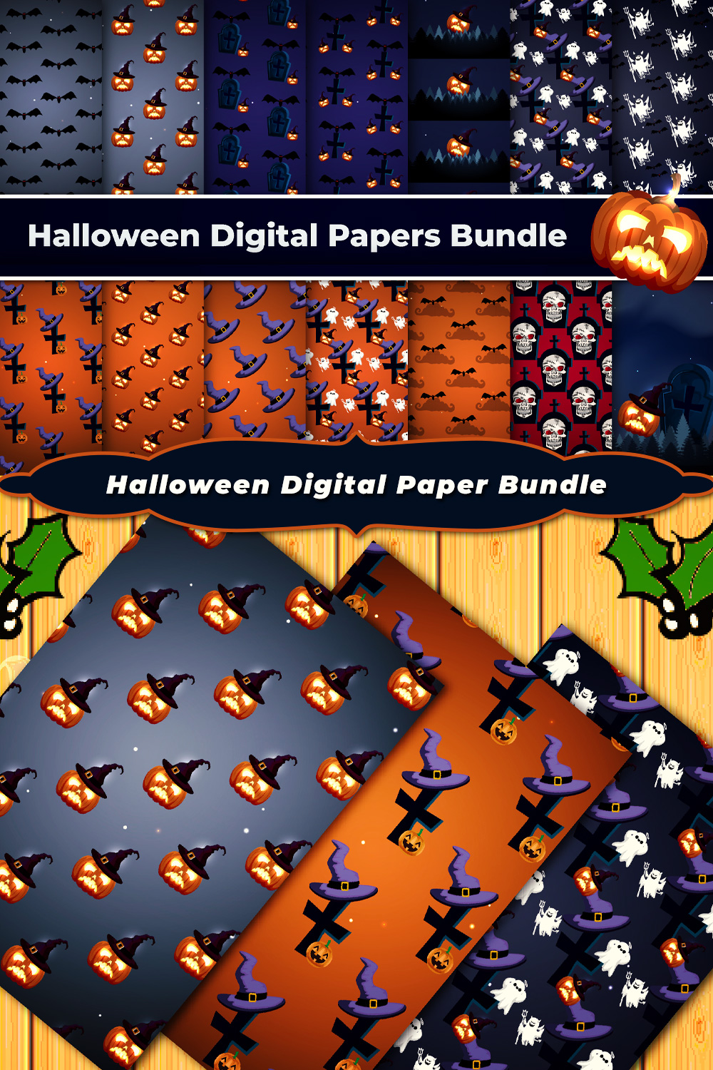 halloween digital paper bundle