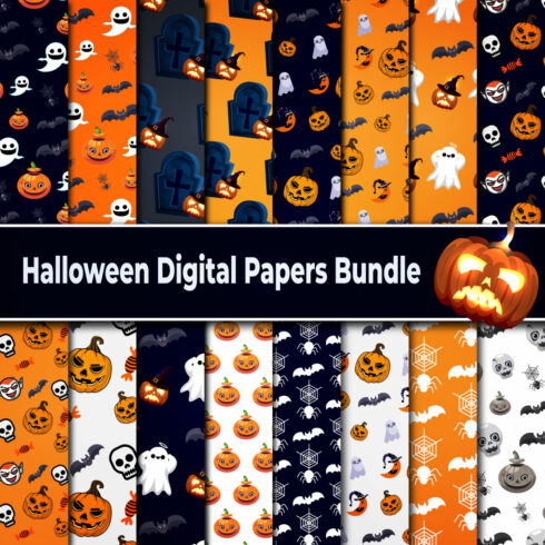 halloween digital paper set 3