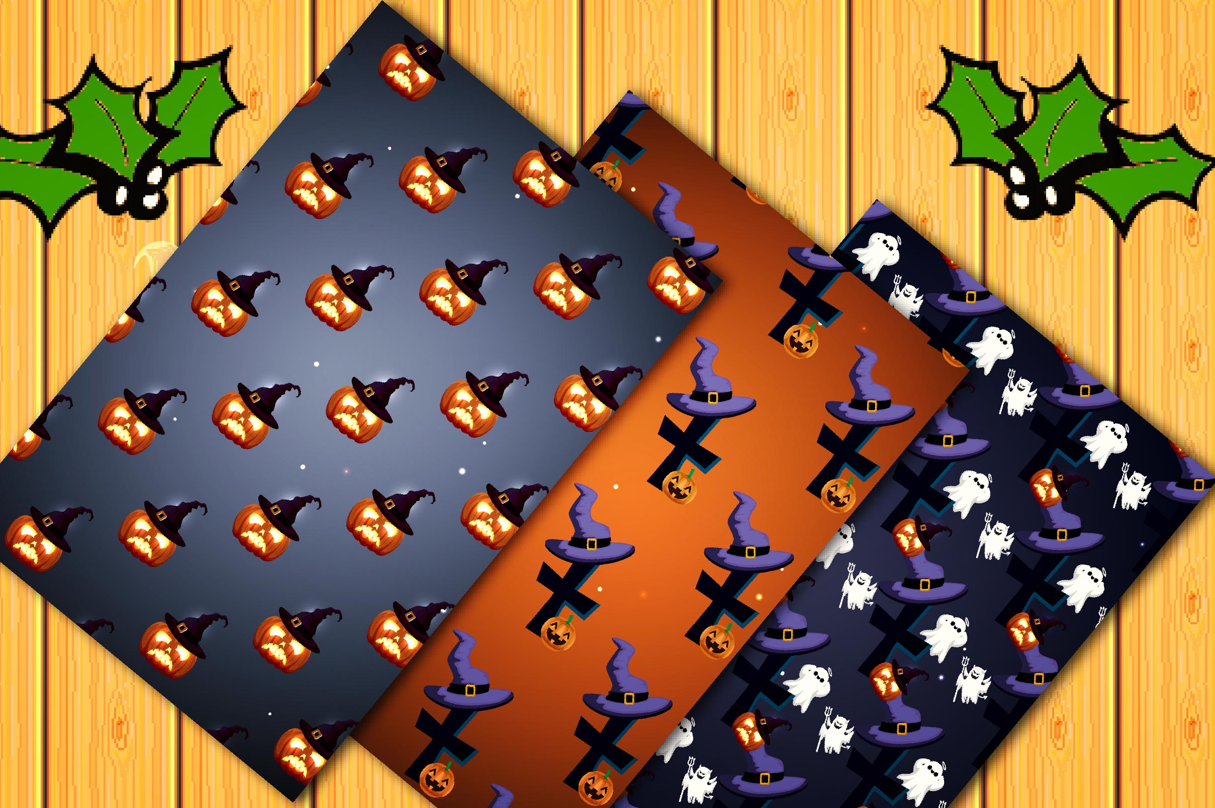 halloween digital papers