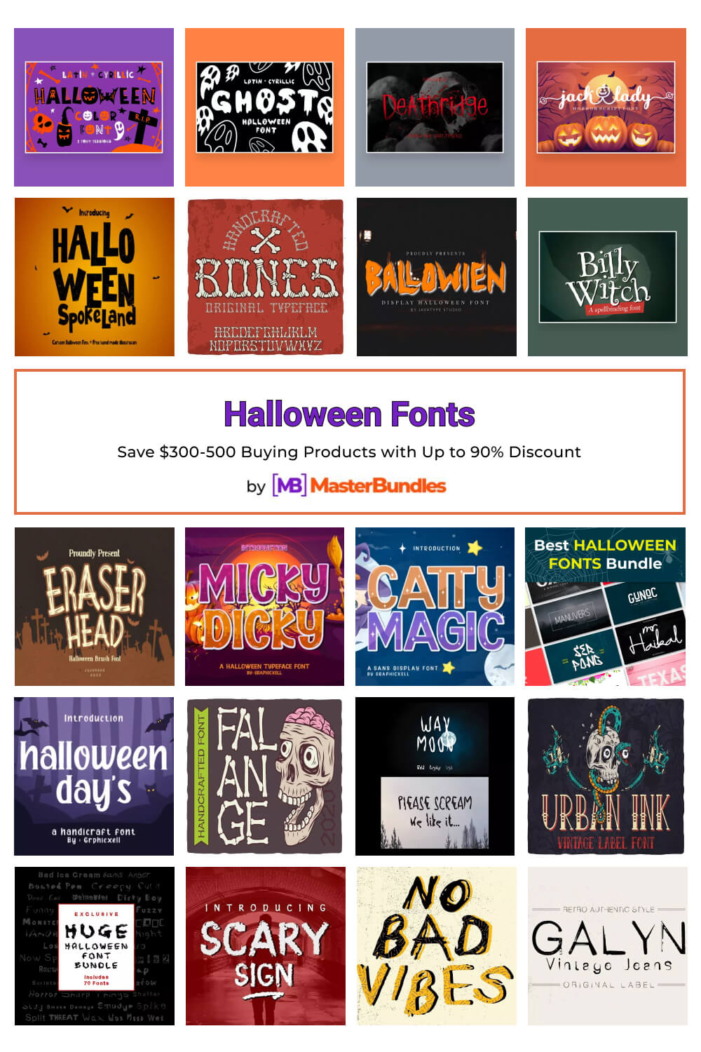 halloween fonts pinterest image.