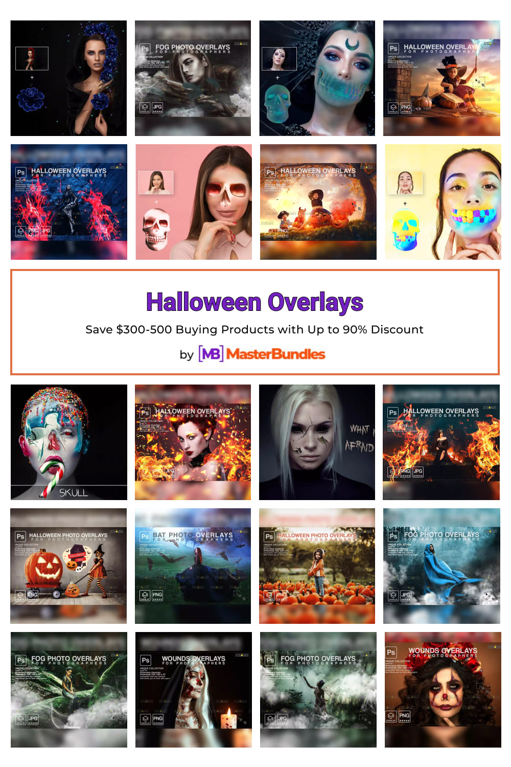 Halloween Overlays Pinterest image.