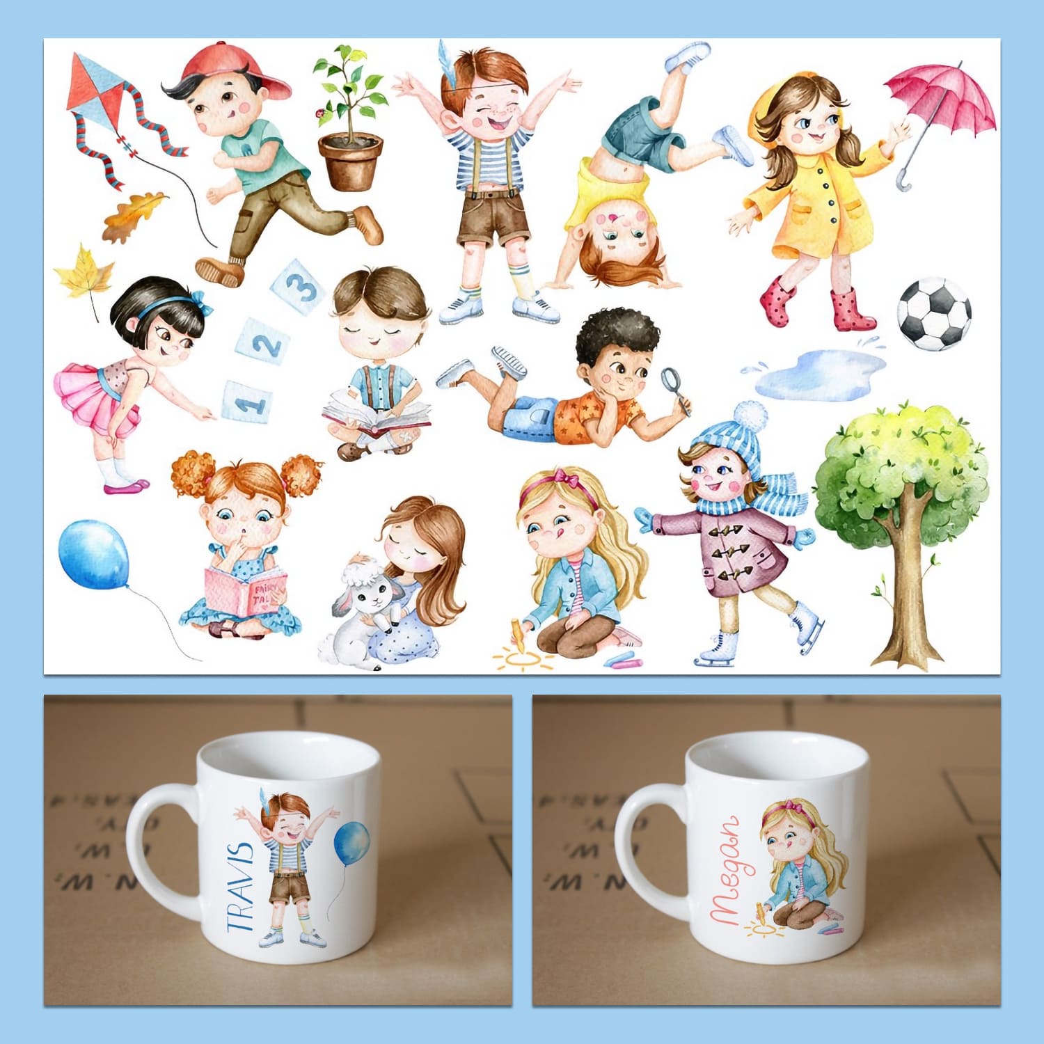 Happy Kids,Primary school Clipart created by SimpleWishesArt.