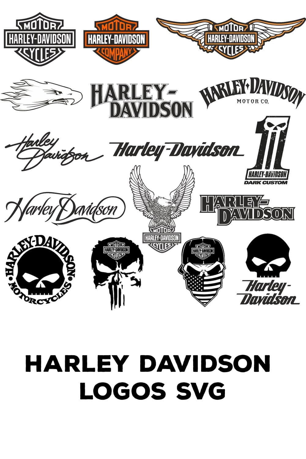 Harley davidson logos svg - pinterest image preview.