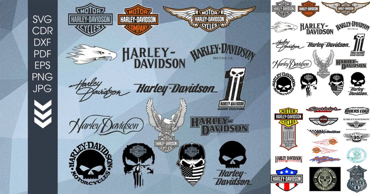 Harley Davidson Logos SVG – MasterBundles