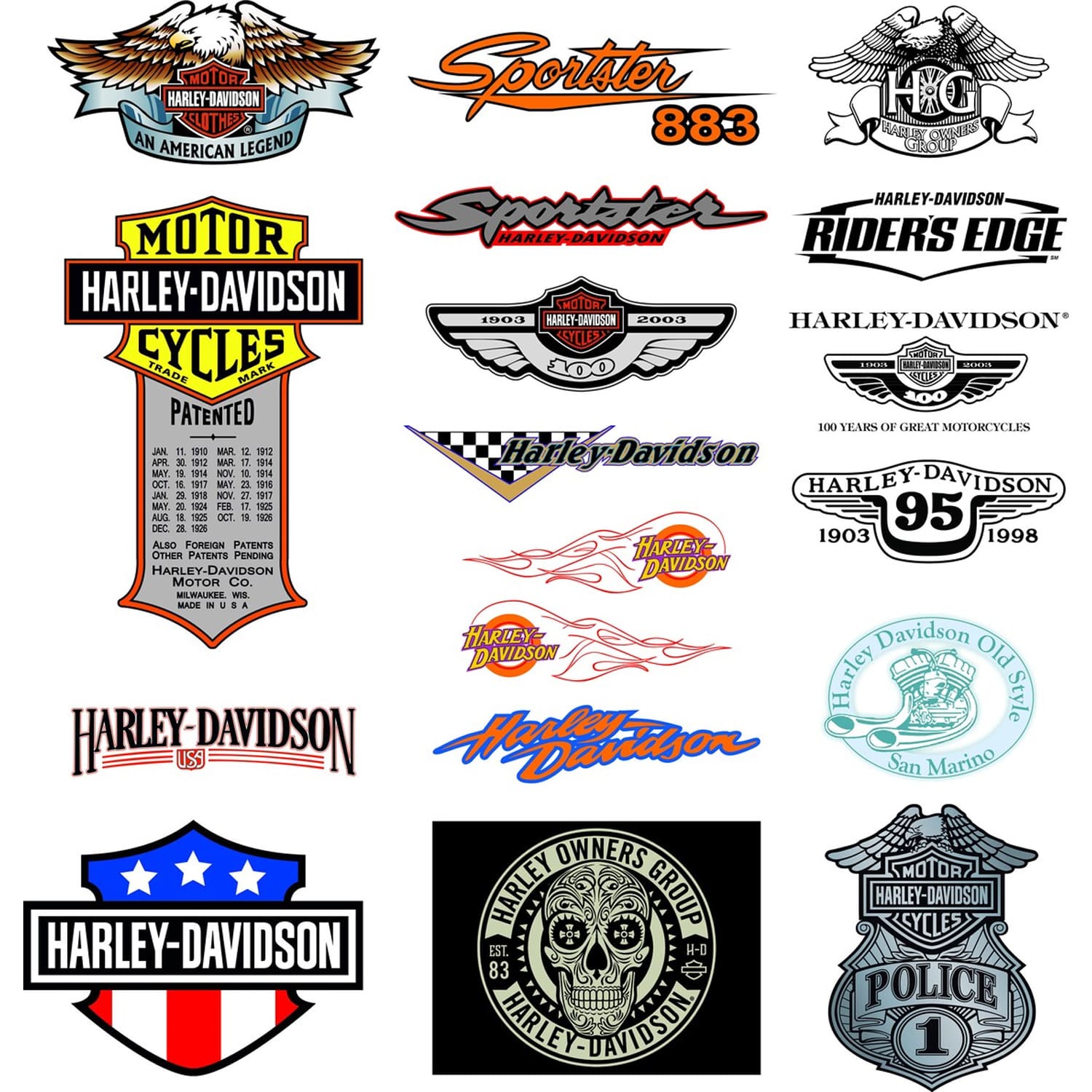 Harley davidson logos svg created by ArtVectorsStore.