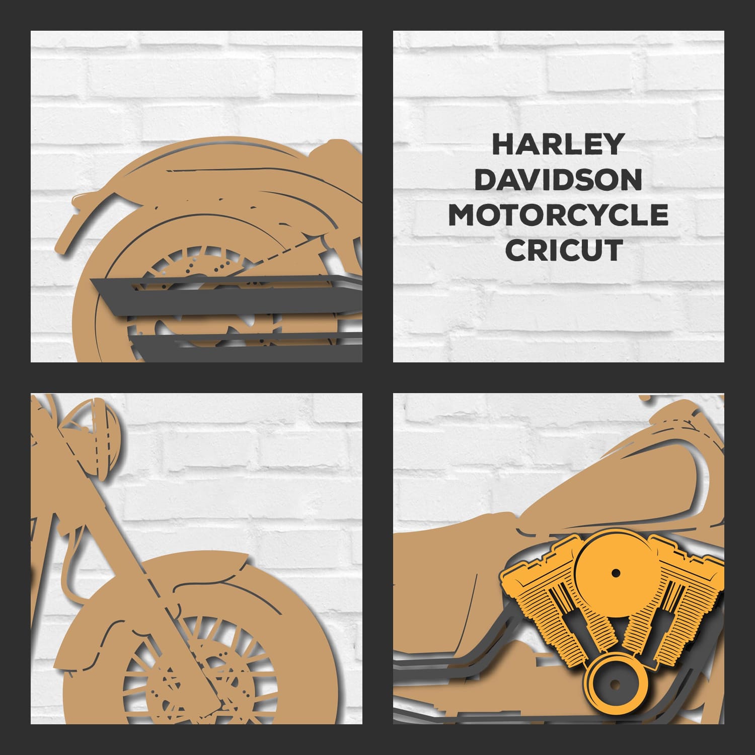 Harley davidson motorcycle cricut created by CricutLaserArt.