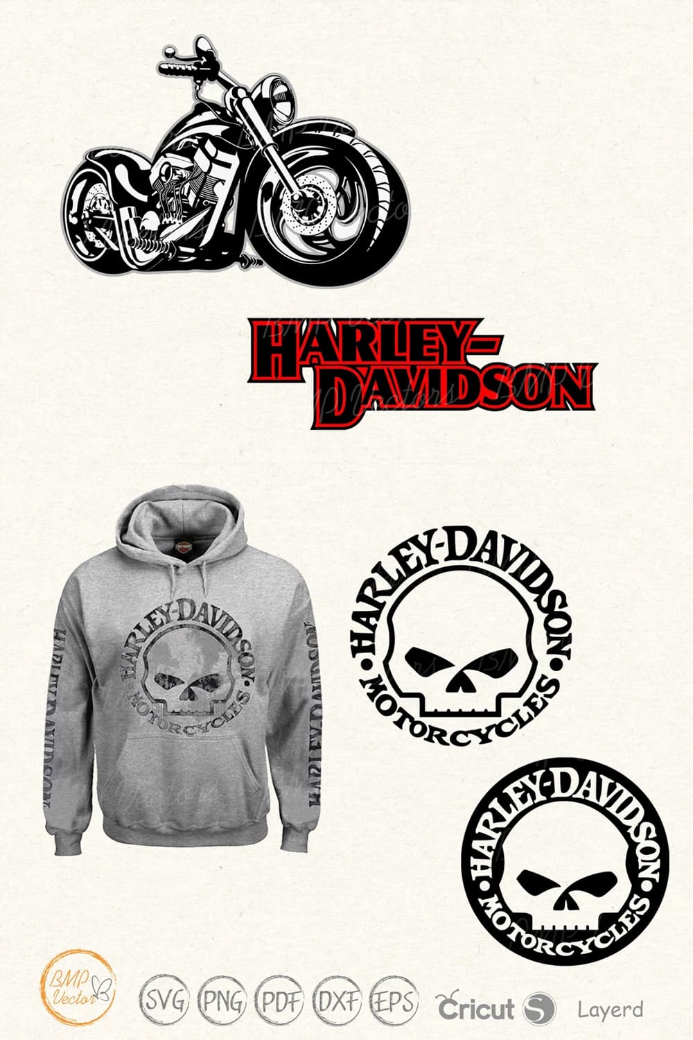 Harley davidson SVG - pinterest image preview.