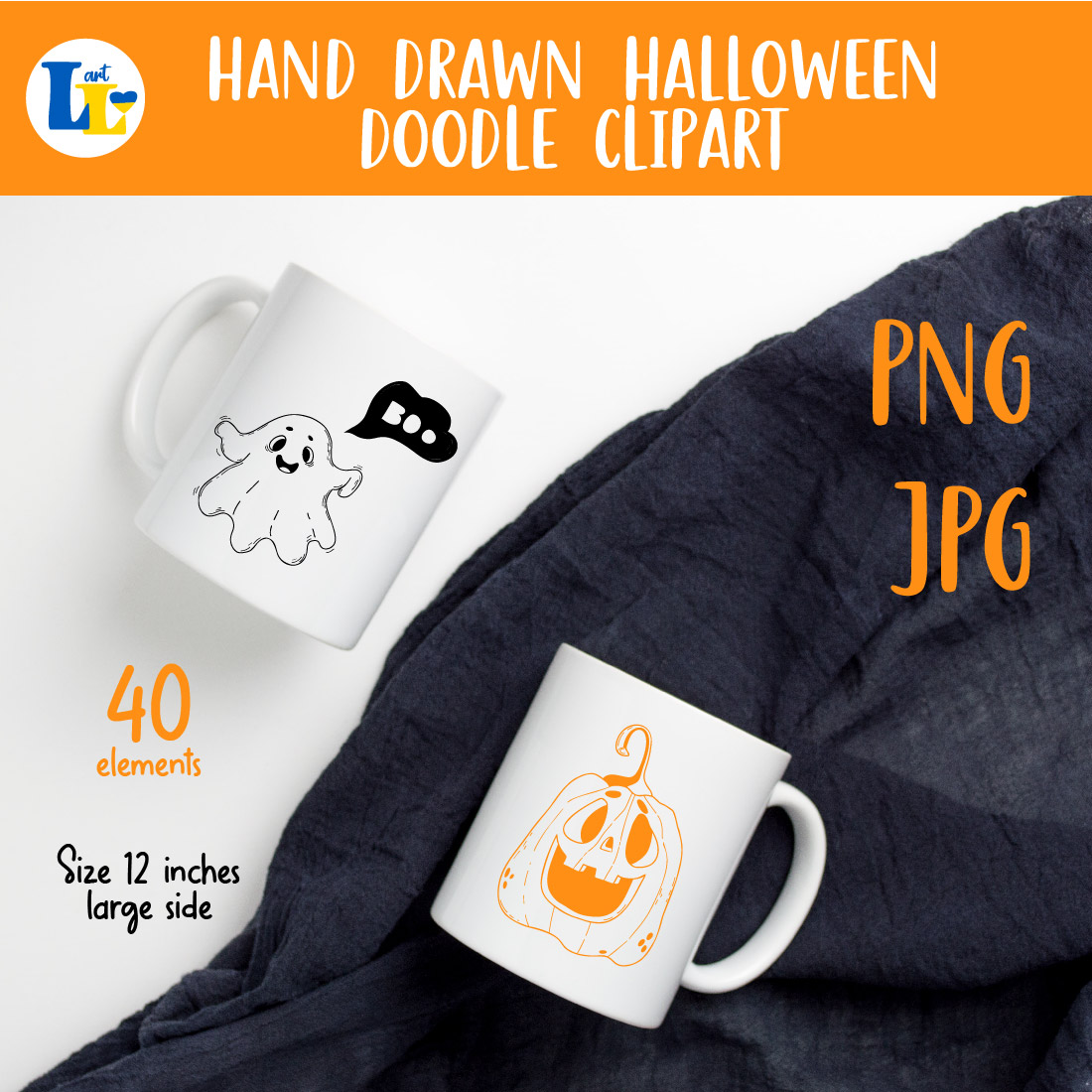Halloween Hand Drawn Doodle Clipart