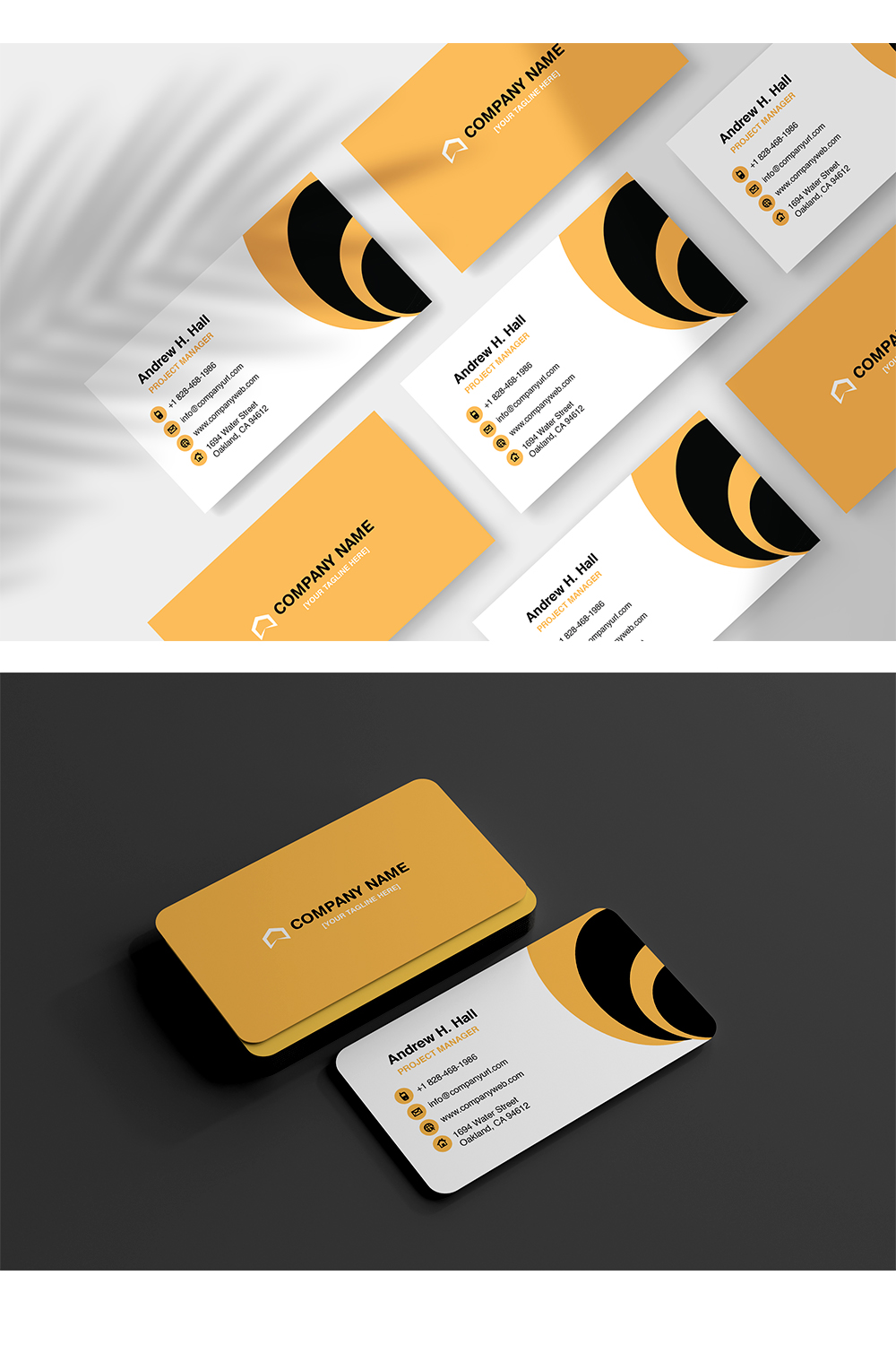 Colorful Minimal and Modern Business Card Visiting Card Template pinterest.